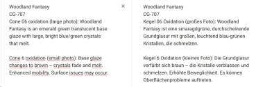 CG-707 – Woodland Fantasy – MAYCO Jungle Gems ® – Kristallglasur – NONTOXIC – 1.000 bis 1.045 °C - Cone 06 bis Cone 05 – 16oz = 472 ml
