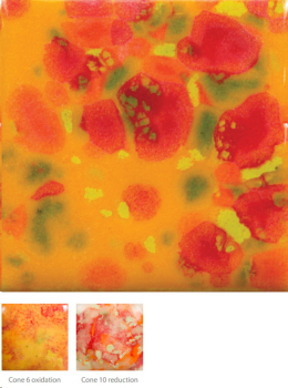CG-753 – Sassy Orange - MAYCO Jungle Gems ® – Kristallglasur – NONTOXIC – 1.000 bis 1.045 °C - Cone 06 bis Cone 05 – 16oz = 472 ml