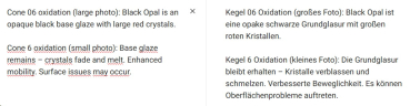 CG-779 – Black Opal - MAYCO Jungle Gems ® – Kristallglasur – NONTOXIC – 1.000 bis 1.045 °C - Cone 06 bis Cone 05 – 4oz = 118 ml
