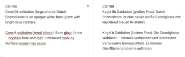 CG-788 – Dutch Enamelware –  MAYCO Jungle Gems ® – Kristallglasur – NONTOXIC – 1.000 bis 1.045 °C - Cone 06 bis Cone 05 – 16oz = 472 ml