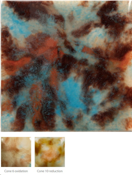 CG-965 – Mocha Marble –  MAYCO Jungle Gems ® – Kristallglasur – NONTOXIC – 1.000 bis 1.045 °C - Cone 06 bis Cone 05 – 16oz = 472 ml