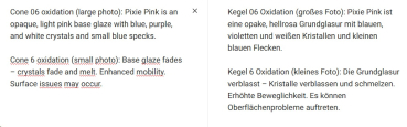 CG-998 – Pink Pixie - MAYCO Jungle Gems ® – Kristallglasur – NONTOXIC – 1.000 bis 1.045 °C - Cone 06 bis Cone 05 – 4oz = 118 ml