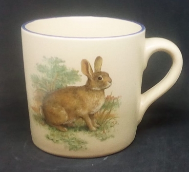 Keramik-Tasse  - Becher mit Wunschtext – Motiv: 1 x Kaninchen / Rabbit