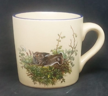 Keramik-Tasse  - Becher mit Wunschtext – Motiv: 2 x Hase / Brown Hare