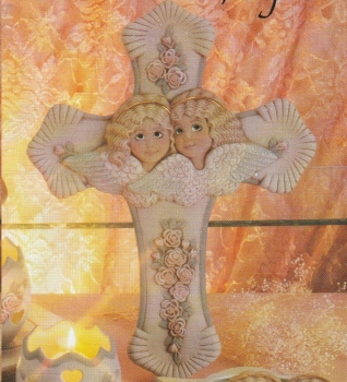 DONAS-Gießform - neu – viktorianisches Kreuz mit Engeln – 33 cm hoch – USA