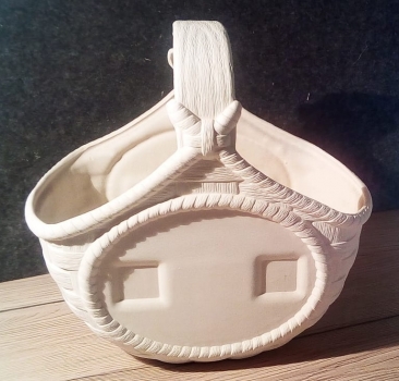 DONAS-Flechtkorb – freie Wahl der Inserts – Schrühware - 25 cm lang - 23,8 hoch
