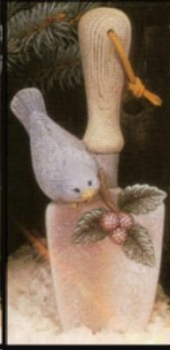 Schaufel mit Vogel zum Hängen – 28 cm hoch – Schrühware