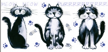 Decal – Katzen – für Tassen und Becher – 19,5 x 9 cm