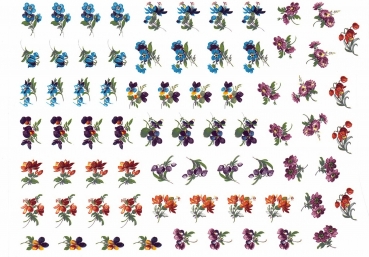 Decals – Blumen – 72er-Set – 15 mm