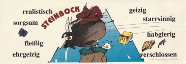 Decal – Wrap für Tassen / Becher – Sternzeichen Steinbock – 19,5 x 7 cm