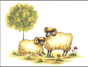 Decal – Schafe unter Baum – 75 x 60