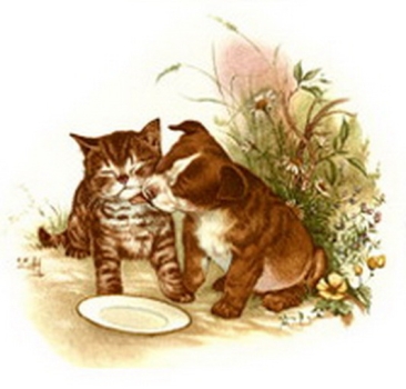 Decal – Welpe und Kätzchen – Pets – 70 mm