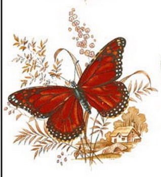 Decal – Schmetterlings-Szene – 70 mm