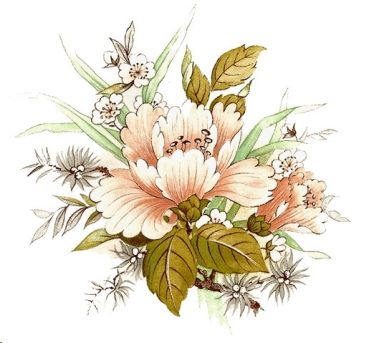 Decal – Blumen – Brocade – 55 x 60 mm