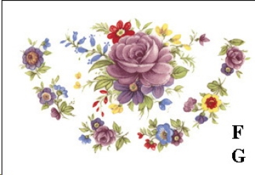 Decal – Blumen – Claudine – 56 x 35 mm