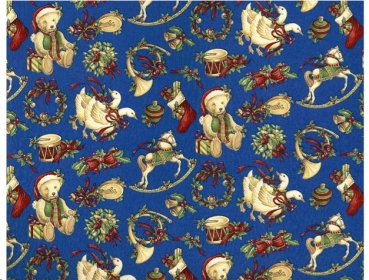 Decal – Chintz – Christmas Gifts Blue – ca. 50 x 70 cm