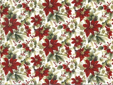 Decal – Chintz – POINSETTIA CHINTZ – ca. 50 x 70 cm