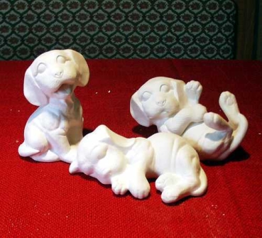 DocHolliday-Gießform - neu – Welpen im 3er-Set – je 12,5 cm lang - USA