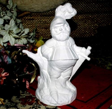 Gnome - Sir Guy – Kämpfer – 17,5 cm hoch – Schrühware