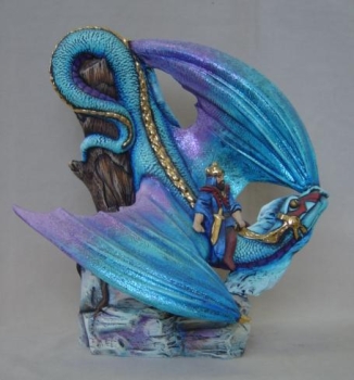 DocHolliday-Gießform - neu – Dragon and Rider – der Drache und sein Reiter – 30 cm hoch - USA