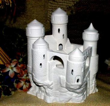 Burg zum Beleuchten - 21,3 cm x 18,8 cm – Schrühware