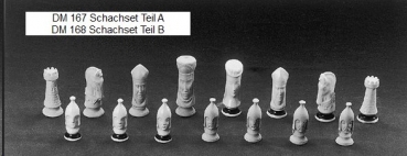 DUNCAN–Gießformen-Satz – neu – Schachfiguren – 9-teilig – 8,9 – 10,5 cm hoch