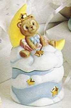 DUNCAN-Gießform - neu – Zähnchen-Dose – Teddy auf Wolken – 12,5 cm hoch – USA