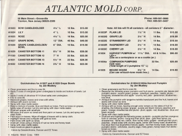 Flyer 001 von ATLANTIC  – mit Malanleitung - Gießformen nicht lieferbar