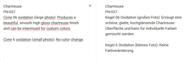 Preview: FN-037 – Chartreuse – MAYCO Foundations – glänzend  – NONTOXIC – FoodSafe  – 1.000 bis 1.045 °C - Cone 06 bis Cone 05 (höher siehe Fotos) – 16oz = 472 ml Preview: FN-037 – Chartreuse – MAYCO Foundations – glänzend  – NONTOXIC – FoodSafe  – 1.000 bis 1.045 °C - Cone 06 bis Cone 05 (höher siehe Fotos) – 16oz = 472 ml