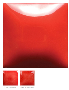 FN-051 – Strawberry – MAYCO Foundations – glänzend  – NONTOXIC – FoodSafe  – 1.000 bis 1.045 °C - Cone 06 bis Cone 05 (höher siehe Fotos) – 4oz = 118 ml