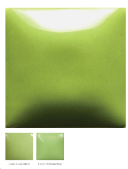 FN-054 – Pistachio – MAYCO Foundations – glänzend  – NONTOXIC – FoodSafe  – 1.000 bis 1.045 °C - Cone 06 bis Cone 05 (höher siehe Fotos) – 16oz = 472 ml
