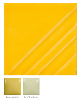 FN-232 – Sun Yellow – MAYCO Foundations – glänzend  – NONTOXIC – FoodSafe  – 1.000 bis 1.045 °C - Cone 06 bis Cone 05 (höher siehe Fotos) – 4oz = 118 ml
