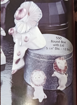 Pierrot mit Hunden im 3er-Set - bis 20 cm hoch - ohne runde Dose - Schrühware