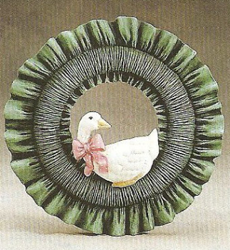 Stoffkranz mit Ente – 33 cm  Ø - Schrühware
