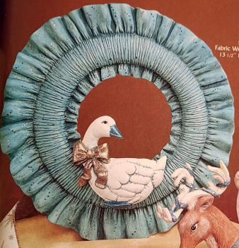 Stoffkranz mit Ente – 33 cm  Ø - Schrühware
