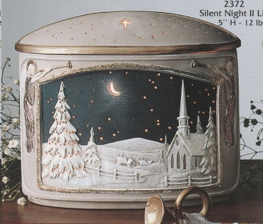 Windlicht - Silent Night II Light - für elektrische Beleuchtung - 18,5 x 14,5 cm - Schrühware