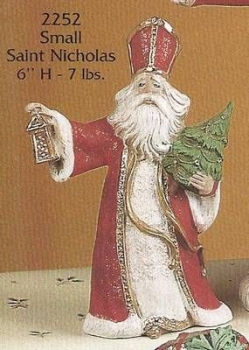 Sant Nikolaus – klein – Small Saint Nicholas – 15 cm hoch– Schrühware