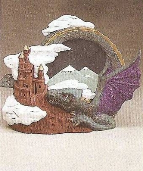 Mystical Light - Drachenlicht - 23 x 17,5 cm  - Schrühware
