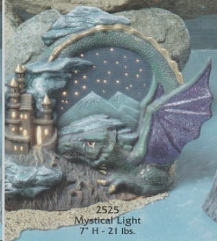 Mystical Light - Drachenlicht - 23 x 17,5 cm  - Schrühware