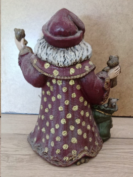 Santa mit Teddies – 25 cm hoch – Handarbeit – aufwändig bemalt – Unikat