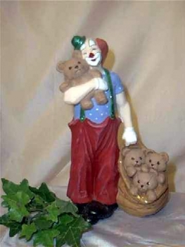 Clown mit Teddys - 23 cm hoch - gebrauchte GARE-Gießform - fast neu