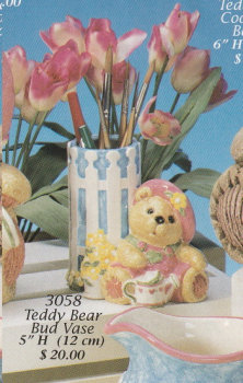 Preview: Teddybär – Behälter für Stifte – Vase – 13 cm hoch – Schrühware Preview: Teddybär – Behälter für Stifte – Vase – 13 cm hoch – Schrühware