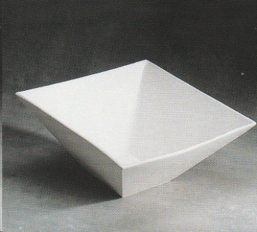 Pyramiden-Schale - 27 x 27 x 12 cm - Schrühware