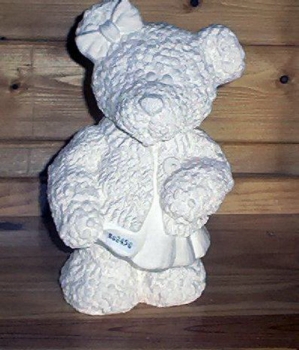 Teddymädchen mit Schleife - 27 cm hoch - Schrühware