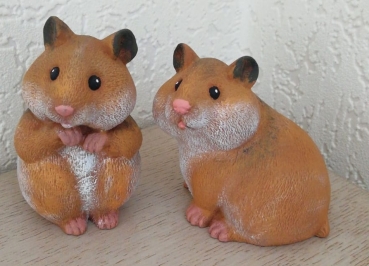 Hamster im 2er-Set - 9 und 10 cm hoch – Schrühware