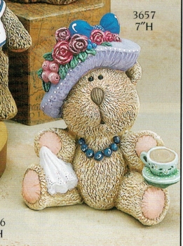 Tea Time Bear – 18 cm hoch – Schrühware