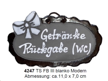 Töpfer-Türschild – Flachbild  - blanko – 11 x 7 cm – modern – aufwändige Handarbeit