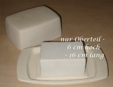 Gießform – neu – Butterdose – Oberteil einzeln – 16 cm lang – 6 cm hoch – Made in Germany