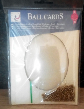 ARTY‘S Ball Cards – Kugelkarten – Format A6 – 10,5 x 15 cm – oval – 2er-Set  - Farbe ivory – statt 2,95 EUR