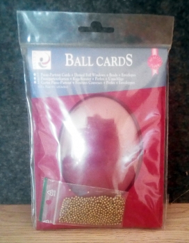 ARTY‘S Ball Cards – Kugelkarten – Format A6 – 10,5 x 15 cm – oval – 2er-Set  - Farbe rot – statt 2,95 EUR